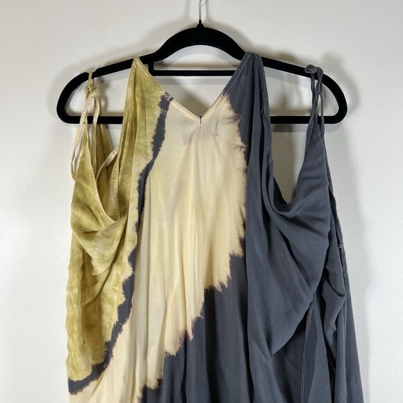 KY's Tie Dye Maxi Dress V Neck Sleeveless Casual Flowy Sundress - Picture 9 of 9